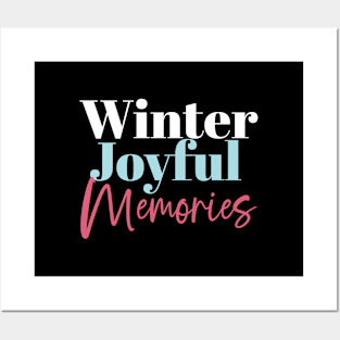 Winter Joyful Memories: Festive Holiday Quotes II Posters and Art